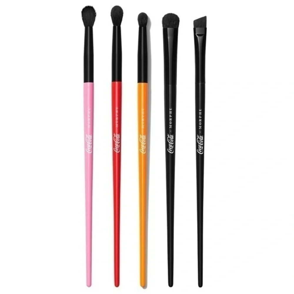 Coca Cola x Morphe Cosmetic Sweep the Peaces 5 Piece Eye Makeup Brush Set & Bag